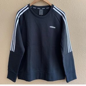 Black Striped Adidas Crewneck